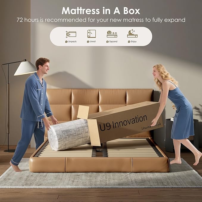 12 Inch Full Size Mattress Cooling Gel - Medium Firm for Back Support & Enhanced Space | CertiPUR-US Certified | Ideal for Adults, Teens, Guest Rooms & Couples | Bed in a Box