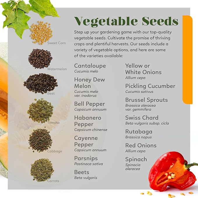 Organic Heirloom Seed Kit - 70+ Varieties, 50,000+ Seeds - Diverse Fruits, Vegetables, & Herbs for Gardening- Includes Culinary & Medicinal Herbs- Embrace Abundance & Enrich Your Farming