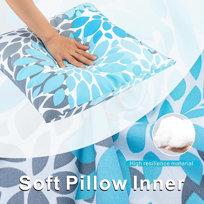 JMGBird Outdoor Pillows Waterproof Set of 2 Outdoor Throw Pillows with Insert Included Pillow 18×18 Inch Outdoor Pillow for Patio Furniture