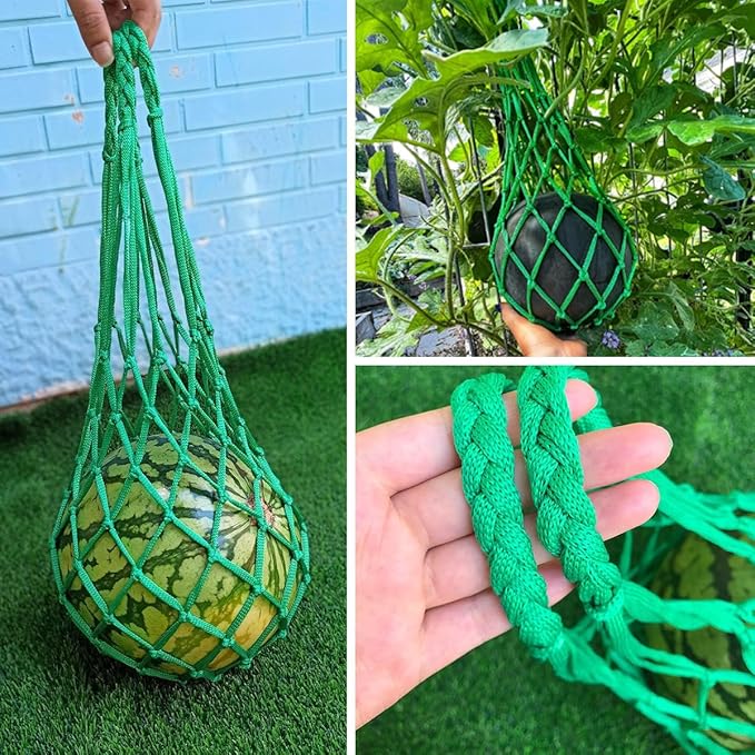 Belit 10 Pack Melon Hammock net Bag to Prevent Falling,Perfect for Growing Cantaloupe Pumpkin Watermelon in Vertical Garden Green