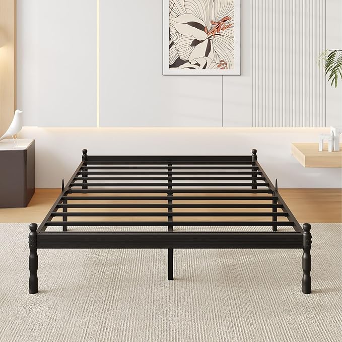 12 Inch Full Size Bed Frame Keep Mattress from Sliding, Full Platform Bed Frames No Box Spring Needed, Heavy Duty Metal Bedframe, Non-Slip, Easy Assembly