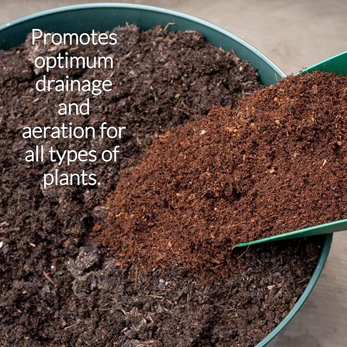 Professional Coco Coir | for Container and Garden Plants | Low Acidic Lightweight Soil Additive | Large 2.2 Quarts | Made in USA