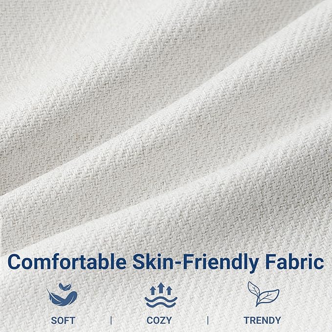 Oversized Recliner Chairs, Swivel Rocker Recline, Glider Recliner Nursery Chair, Recliner Chair for Adults, 360°Swivel Glider Rocking Chair for Living Room, Bedroom, Office, RV, Linen, White