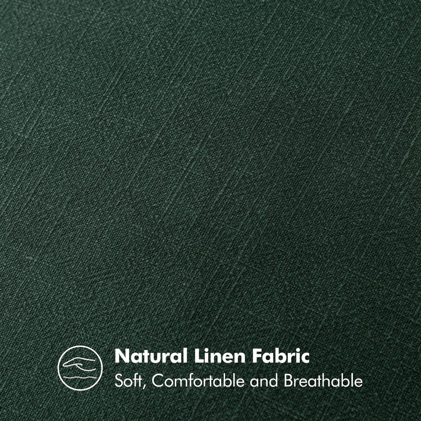 MIULEE Christmas Decorative Linen Pillow Covers 20x20 Inch Dark Green Boho Farmhouse Neutral Couch Throw Pillows for Bed Pack of 2 Accent Modern Pillowcase Sofa Livingroom Home Decor