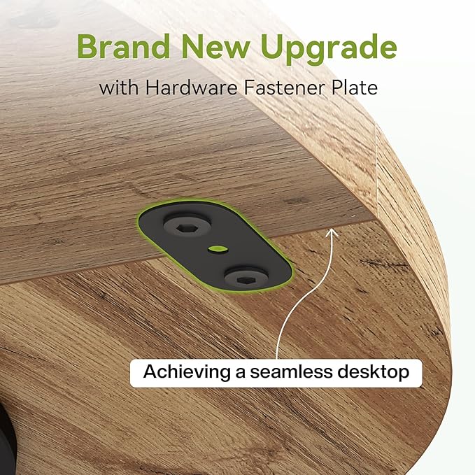 LITTLE TREE Round Dining Table for 4-6 People, 47 Inches with Wooden Pedestal Base, Modern Dinner Table for Dining Room, Kitchen, Living Room