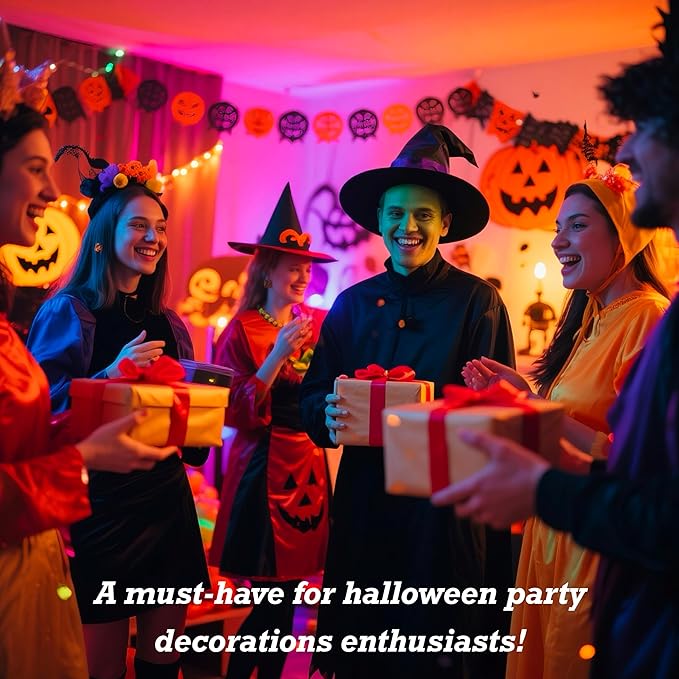 Halloween Coasters Set of 6 with Holder - Spooky Cute Matte Ceramic Drink Coasters, Wall Art & Table Decor for Home, Office, Party | Halloween Decorations Gift