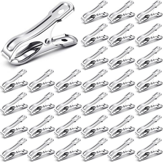 Raiten 100 Pcs Garden Clips Stainless Steel Greenhouse Clamps Heavy Duty Clips Have a Strong Grip to Hold Down The Shade Cloth or Plant Cover on Garden Hoops or Greenhouse Hoops and Netting Holding
