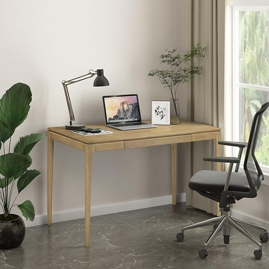 NTC Mingle Desk 47 Inch Modern Design, Rectangular Dinner Table for Dining Room, Living Room Furniture, Effortless Assembly - Sand