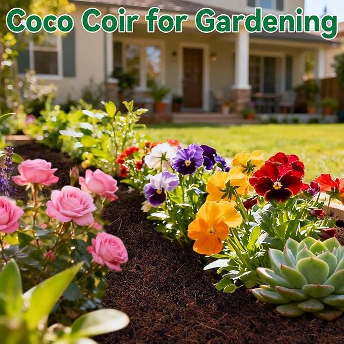 ZeeDix 8 Pack Coco Coir Brick (11.2lbs), 100% Organic Coconut Coir for Garden Soil & Potting Mix, Low EC and pH Balance, Compressed Coconut Husk Fiber for Seed Starter Soil for Indoor Outdoor Plants