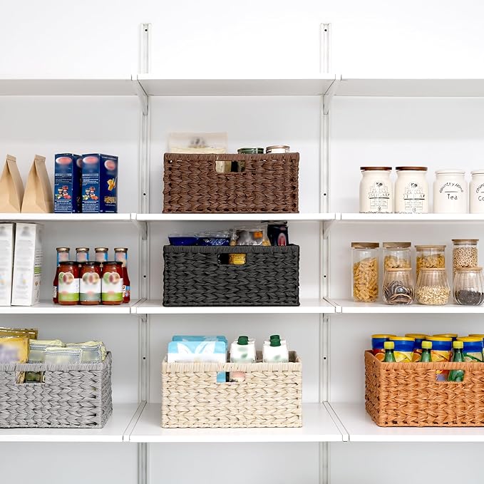 GRANNY SAYS Storage Basket for Organizing, Wicker Storage Basket for Shelf, Large Wicker Baskets for Organization, Decorative Baskets for Living Room and Entryway, 1-Pack