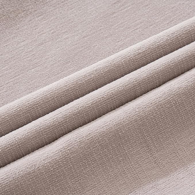 MIULEE Taupe Grey Couch Pillow Covers 22x22 Inch, Set of 2 Soft Chenille Decorative Euro Throw Pillow Covers Farmhouse for Sofa Living Room Bed