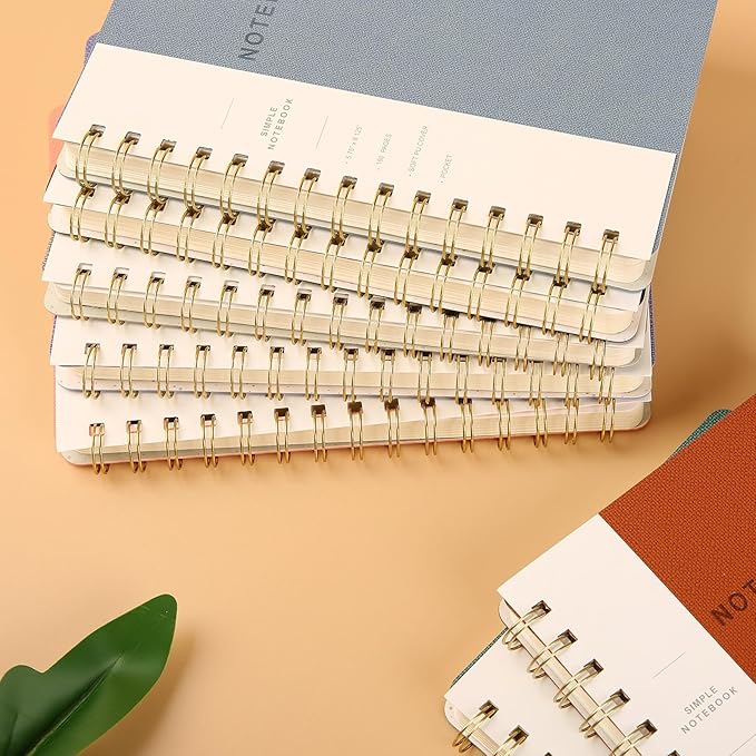 Lined Spiral Notebook College Ruled A5 Journal Book for Note Taking, 160 Pages Writing Journal for Office and Home School Supplies 5.75 x 8.125 inch - MintGreen