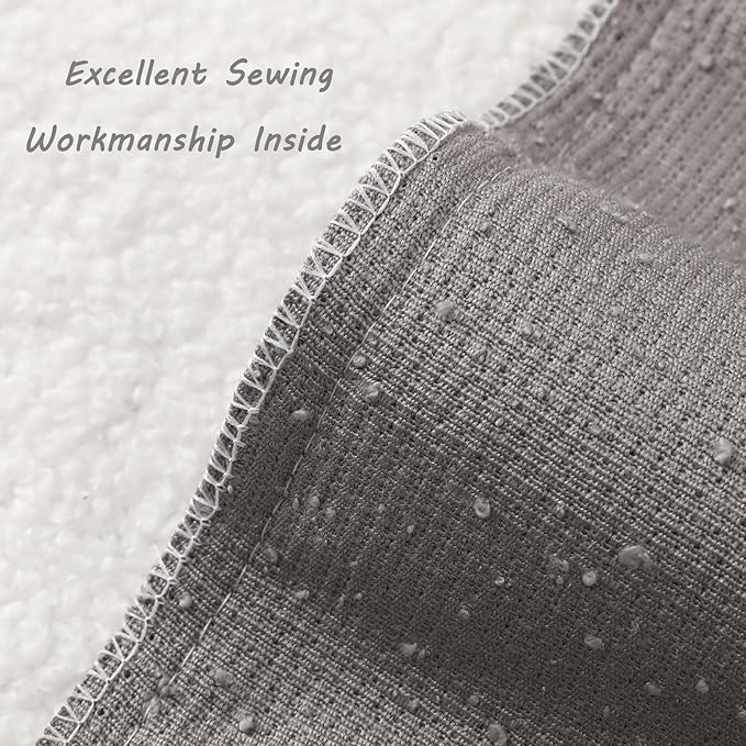 FUTEI Pack of 2 Light Grey Decorative Throw Pillow Covers 18x18 Inch Soft Cozy Solid Boucle Textured Cushion Case,Modern Home Decor for Couch Bed Living Room