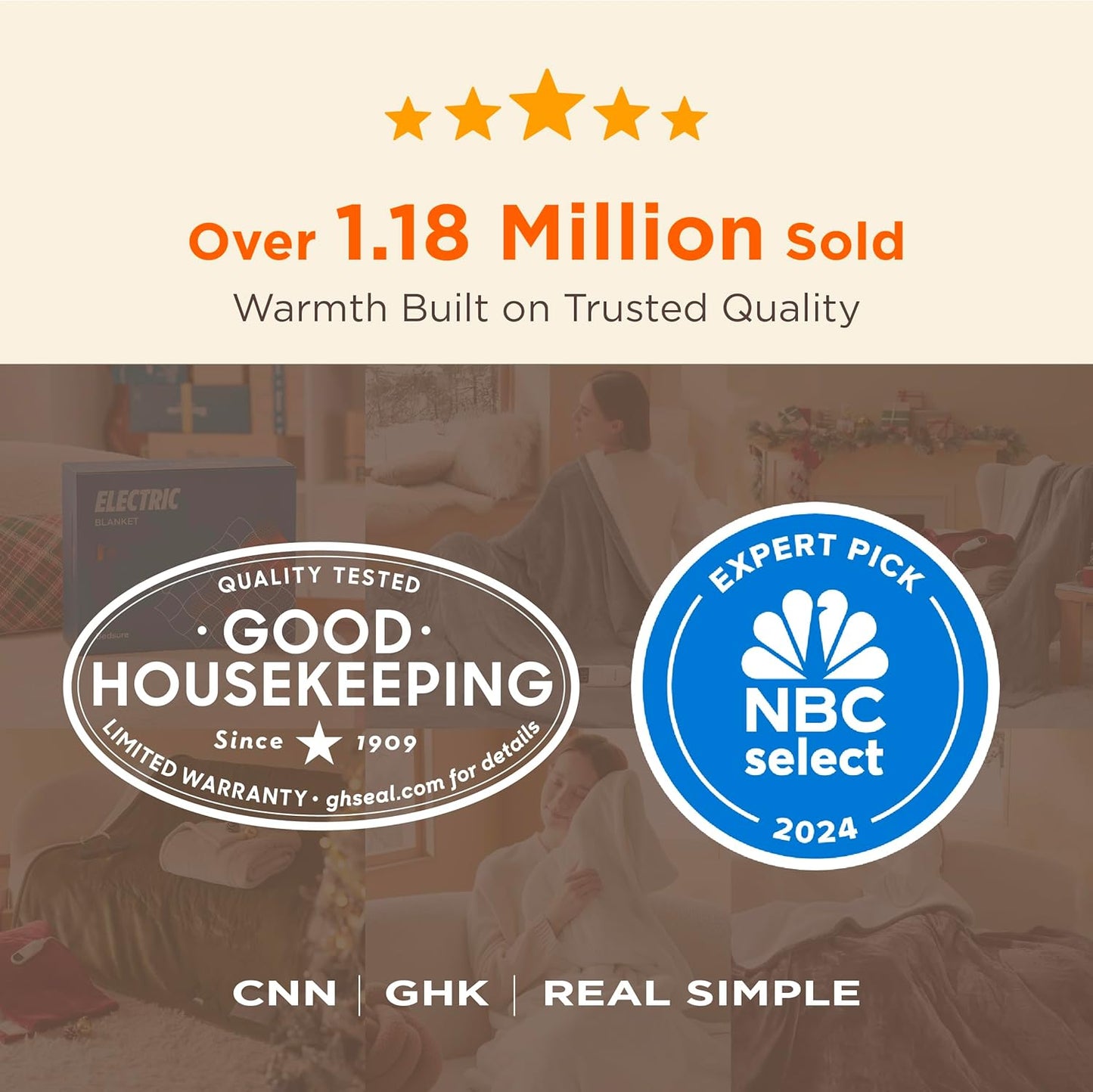 Bedsure Electric Blanket Queen Size - Dual Control Heated Blanket Queen, Fast Heating with 10 Time Settings & 10 Heat Settings, Warm Gift for Grandma (84x90 inches, Pageant Blue)