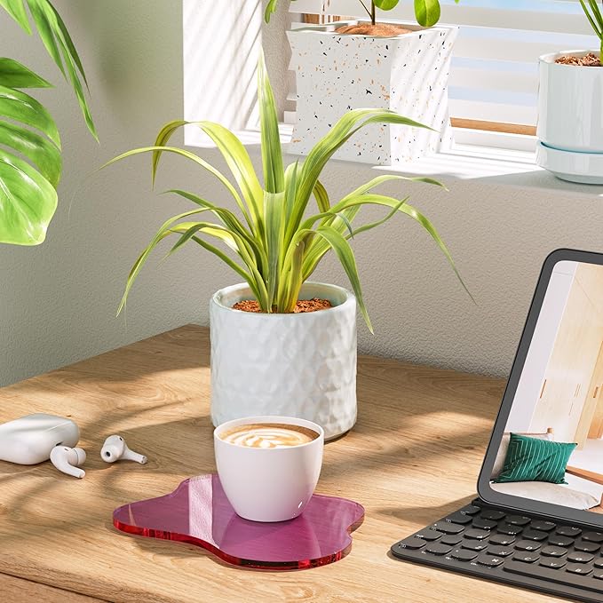 Acrylic Coaster Decorative Plates, Irregular Bar Drink Coaster,Perfect for Tabletop Protection and Accessories Display.