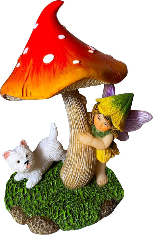 Mood Lab Fairy Garden - Miniature Figurines & Accessories - Hide and Seek Statue Kit - Outdoor or House Decor