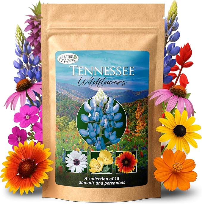 Created By Nature Tennessee Wildflower Seed Mix, 18 Flower Varieties, 35,000 Seeds