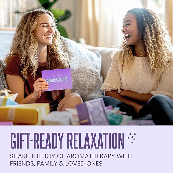 Cleverfy Shower Steamers Aromatherapy for Women and Men – Self-Care Shower Bombs for Stress Relief and Relaxation – 6 Tablets