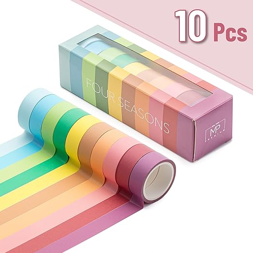 Mr. Pen- Washi Tape Set, 10 Pack, Decorative Tape, Washi Tapes, Colored Tape, Scrapbook Tape, Scrapbook Washi Tape for Journaling, Craft Tape, Washy Tape, Washy-Tape