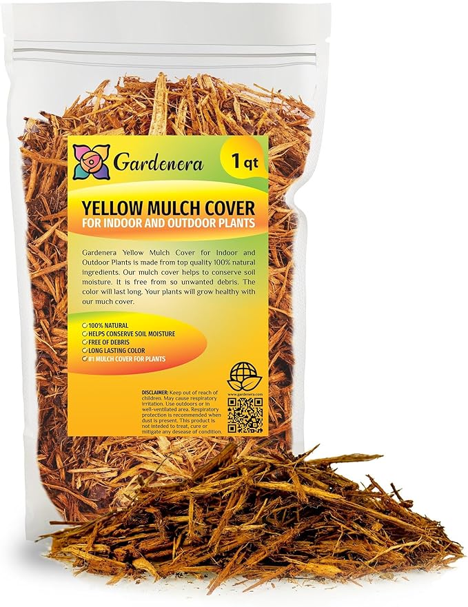 Premium Yellow Mulch - Transform Your Landscape with Natural Elegance - 1 Quart