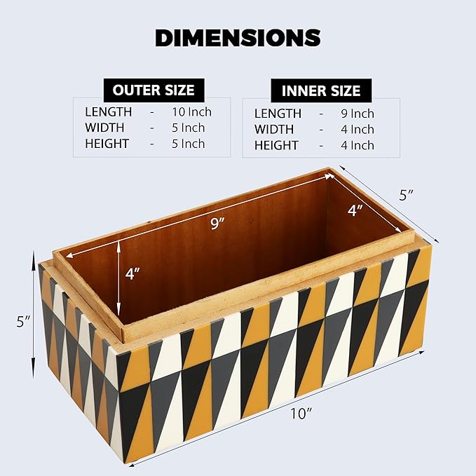 Handicrafts Home Handmade Puzzle Collection Decorative Jewelry Box Organizer – Keepsakes, Trinkets, and Home Decor – Antique Coffee Table Storage, Memory Box, Farmhouse Style Decor Guild, 10x5x5