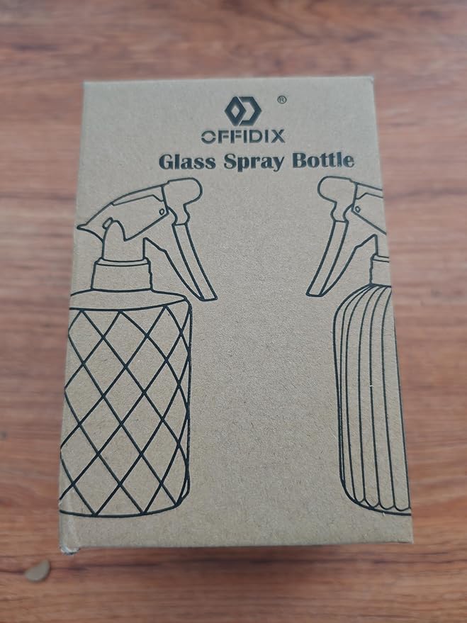 OFFIDIX Fine Mist Plant Mister,Handheld Pressure Glass Spray Bottles,0.43L/15.17oz Watering Can with Adjustable Nozzle for Outdoor Indoor Gardening and Cleaning Work(Light Green)