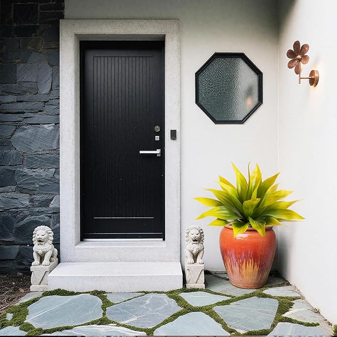 Artificial Flowers for Outdoors Artificial Agave 22'' Fake Plants Faux Agave Artificial Plants Outdoor Fake Flowers Outdoor Faux Plants Indoor Uv Resistant Artificial Plants (Yellow 2pcs)