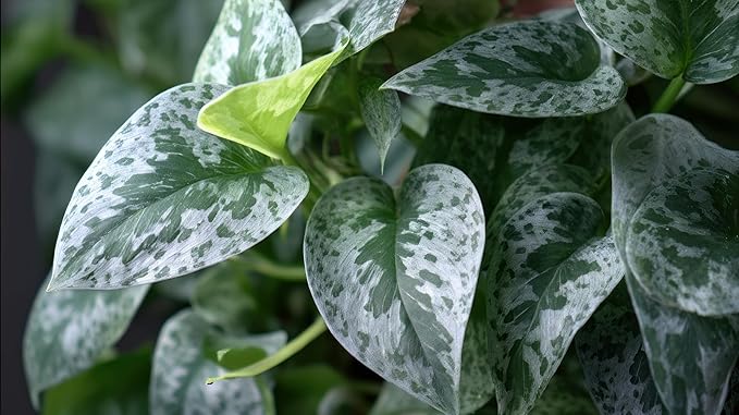 Silver Pothos - 2 Inch Potted and Rooted - Great Indoor Plant - Air Purification - Easy Care