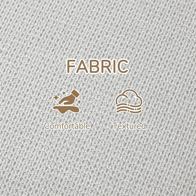 Peace nest Comfy Accent Chair Modern Living Room Bedroom Armchair with Mental Frame Comfortable Shredded Foam Cushion for Balcony Lounge Reading Meeting Room Light Grey