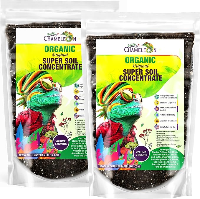 Organic Original Super Soil Concentrate with Mycorrhizae – Living Soil Boosts Roots & Buds for Seeds & Clones - Indoor & Outdoor Growing - Mix 1:4 with Topsoil Potting Soil (10 quarts)