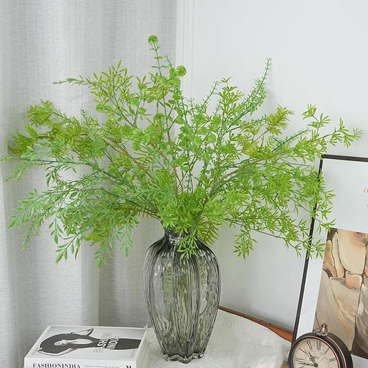 8PCS Artificial Greenery Stems,35''Faux Greenery Eucalyptus Fern Stems Picks for Floral Arrangements with 8 Kinds of Fake Plastic Plants Table Vase Filler Decor for Farmhouse Indoor Outdoor