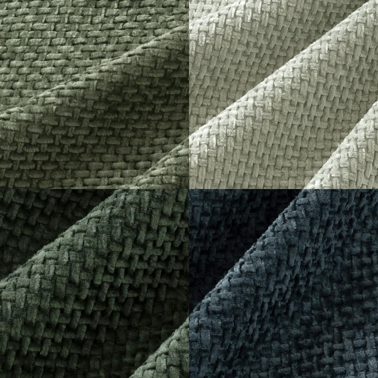 MIULEE Pack of 4 Couch Throw Pillow Covers 18x18 Inch Green Forest Soft Decorative Chenille Pillow Covers Farmhouse Accent Cushion Covers for Boho Home Decor Spring Sofa Bedroom Living Room