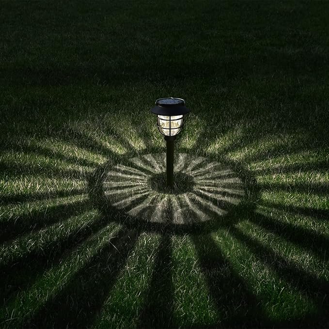 10 Pack Solar Pathway Lights Outdoor - Bright Solar Powered Garden Light with Warm White LED, Auto On/Off Waterproof Path Lights Decorative, Landscape Lighting for Yard Patio Walkway Driveway