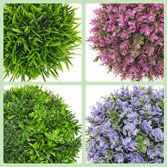 Mini Artificial Plants in Pots, Set of 4 Small Fake Plants for Home Decor Indoor, Realistic Greenery Faux Potted Plant for Office Desk, Bathroom, Shelf, or Table Decoration