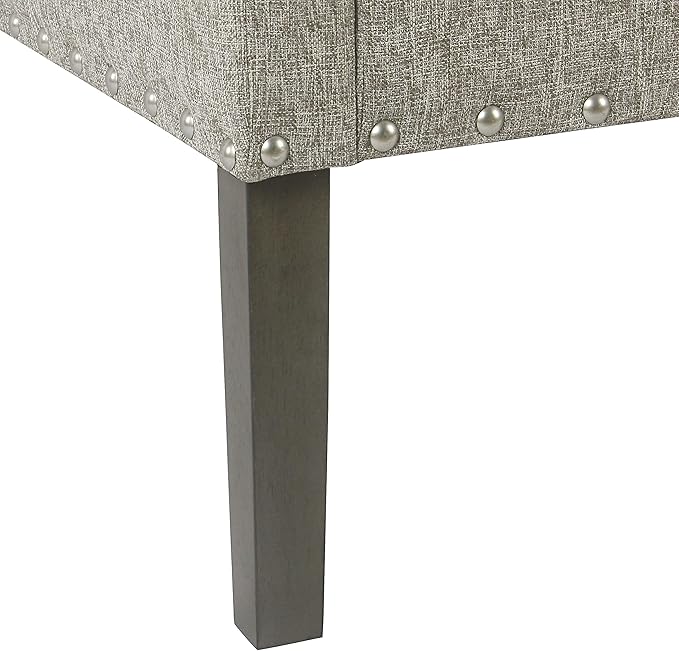 Homepop Home Decor | Upholstered Classic Swoop Arm Accent Chair | Accent Chairs for Living Room & Bedroom | Decorative Home Furniture, Sterling Grey