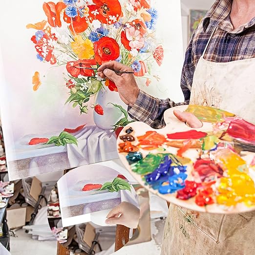 Painters Tape 10 Rolls, Masking Tape 1 Inches x 55 Yards,Gentle Adhesive,Protects Delicate Surfaces, Painting Tape for Walls, Labeling, Decorating,Crafts,DIY,No Residue,Easy Removal,Blue