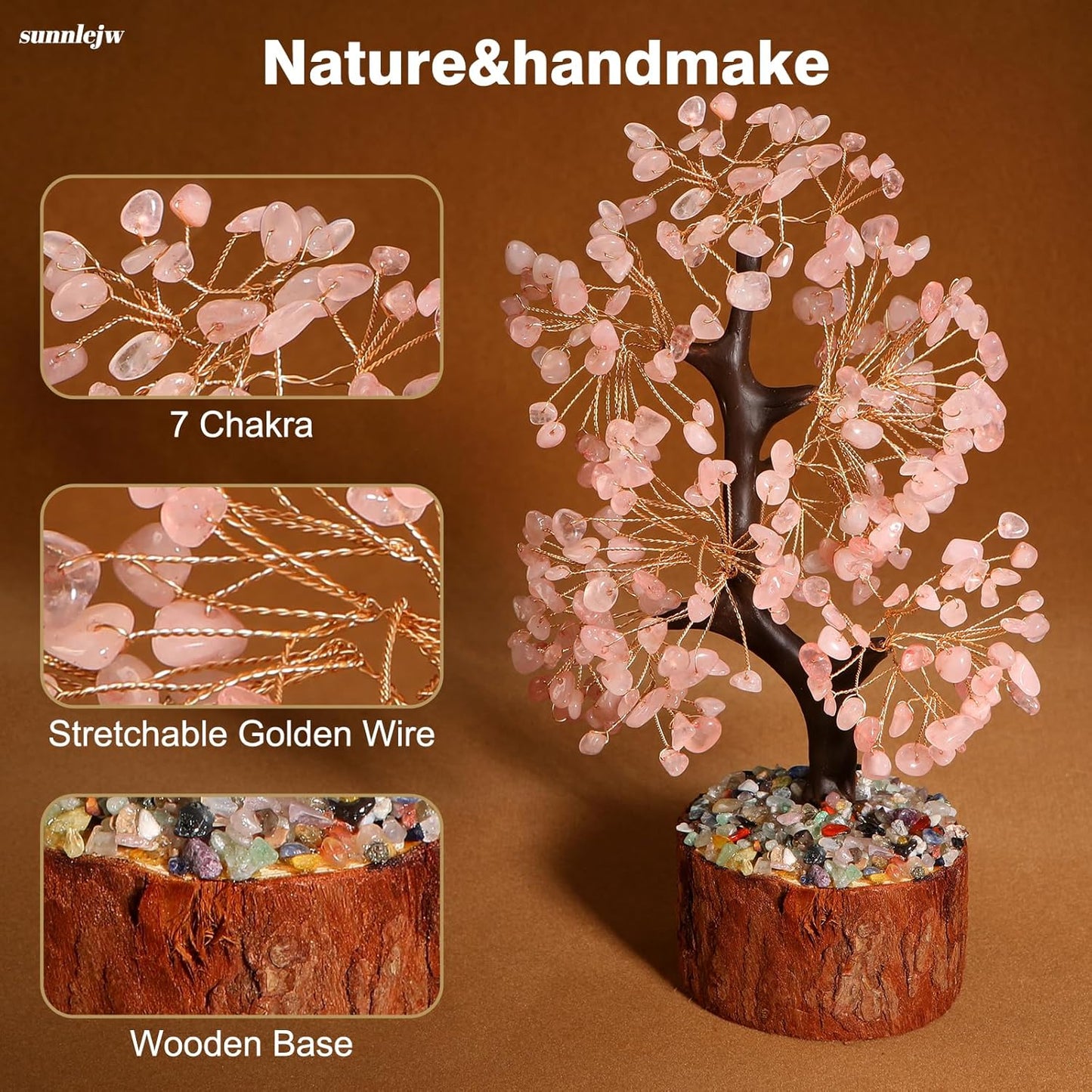 Chakra Crystal Tree of Life,Birthday Gifts for Women,Fengshui Money Tree,Crystal Bonsai,Spiritual Meditation Gifts for Positive Energy Decoration