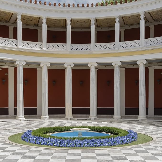 15 Bundles Artificial Flowers UV Resistant Outdoor Plants No Fade Faux Plastic Shrubs Fake Silk Flowers Window Box Garden Porch Home Decoration(Blue)