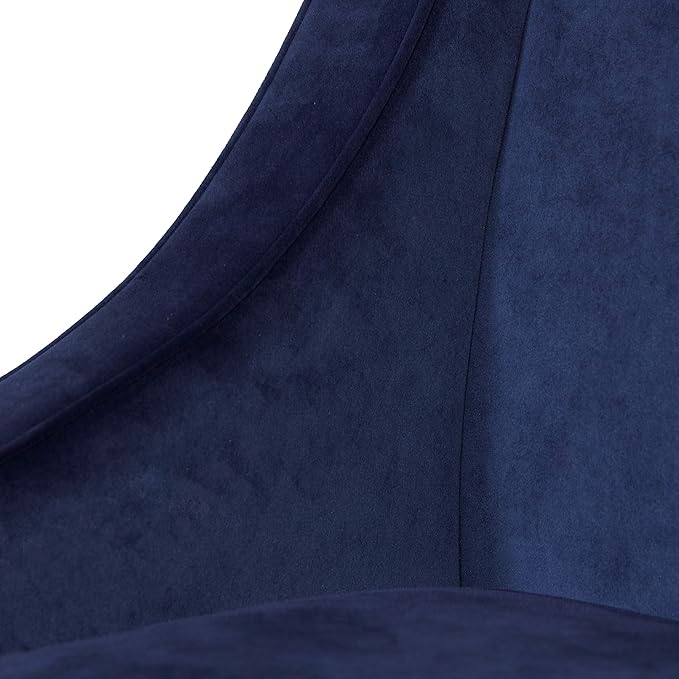 Homepop Home Decor Upholstered Classic Swoop Arm Accent Chair Accent Chairs for Living Room & Bedroom Decorative Home Furniture, Velvet Navy