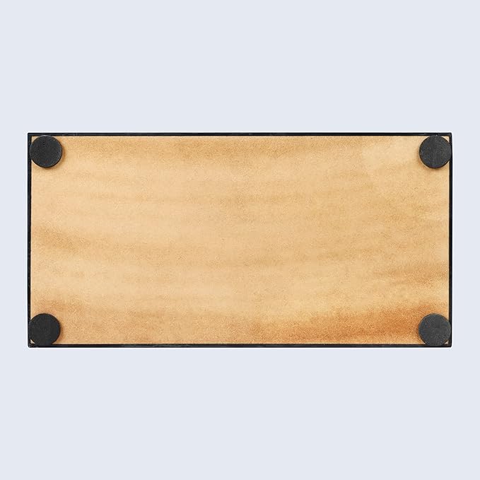 Handicrafts Home Large Decorative Storage Box with Lid – 12x6x2” Coffee Table Organizer, Keepsake- Decorative Boxes for Home Decor, Stylish Decorative Box for Office Decor- Concentric - Black White