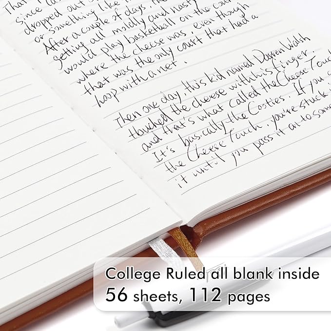 feela 15 Pack Pocket Small Notebooks Bulk, Mini Cute Notepads Hardcover College Ruled Lined Journals with Pen Holder for School Business Memos, with 15 Black Pens, 3.5”x 5.5”, A6, Brown