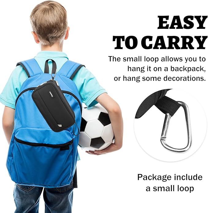 Pencil Case Big Capacity Pen Pouch Large Storage Holder Marker Pen Bag Durable 3 Compartment School Office Desk Organizer Portable Cute Zipper Stationery for Kids Teen Student Boys Girls Adults Klein