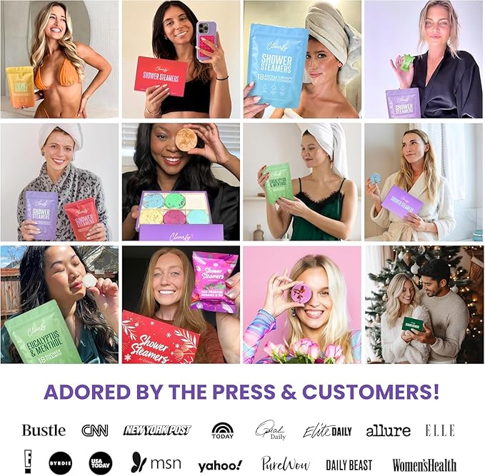 Cleverfy Shower Steamers Aromatherapy for Women and Men – Self-Care Shower Bombs for Stress Relief and Relaxation – 6 Tablets