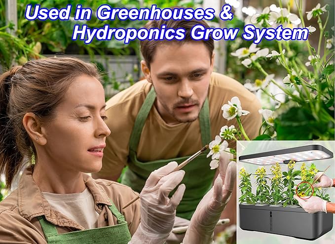 Pollinating Brush for Indoor Hydroponic Garden, Pollination Brushes for Flowering Plants in Greenhouse, Pollinator Brush with Soft Wool for Tomatoes, Peppers, Strawberries, Cucumbers (10 Pack)