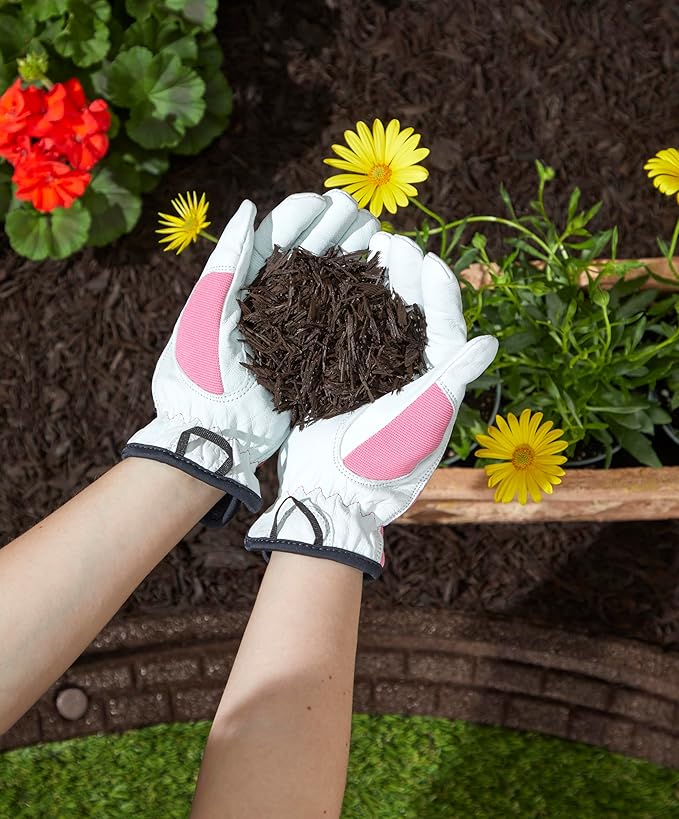 Rubberific Premium Shredded Rubber Mulch for Gardens, Lawns, and Landscaping | Long Lasting Color | Looks Like Natural Wood Mulch (1.5 CU. FT. - 27 LBS, Brown)