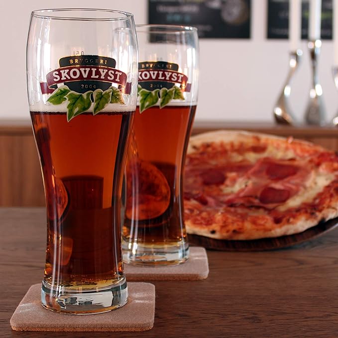 Barvivo Coasters for Drinks Absorbent- 8 Pcs Square Coasters for Coffee Table - Double Sided Felt & Cork Drink Coasters for Tabletop Protection - Suitable for Drinks, Coffee & All Table Types - Brown