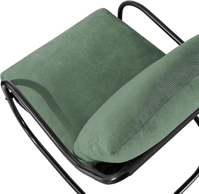 Peace nest Comfy Accent Chair Modern Living Room Bedroom Armchair with Mental Frame Comfortable Shredded Foam Cushion for Balcony Lounge Reading Meeting Room Green