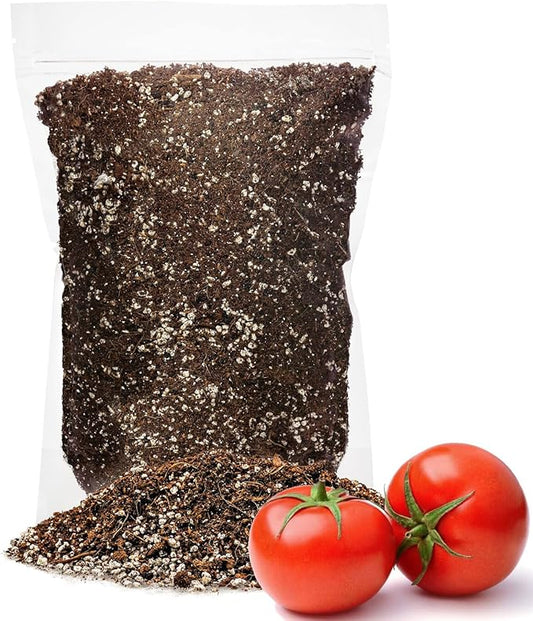 Organic Potting Soil for Tomato Plants - 2 Quart - Hand-Mixed with Natural Ingredients for Optimal Growth and Nutrient Retention