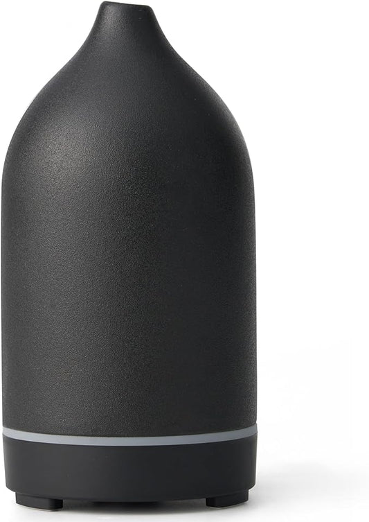 VIVITEST Diffusers for Home, 200ML Stone Essential Oil Diffuser, Ceramic Oil Diffuser,Ultrasonic Aromatherapy for Office (Black)