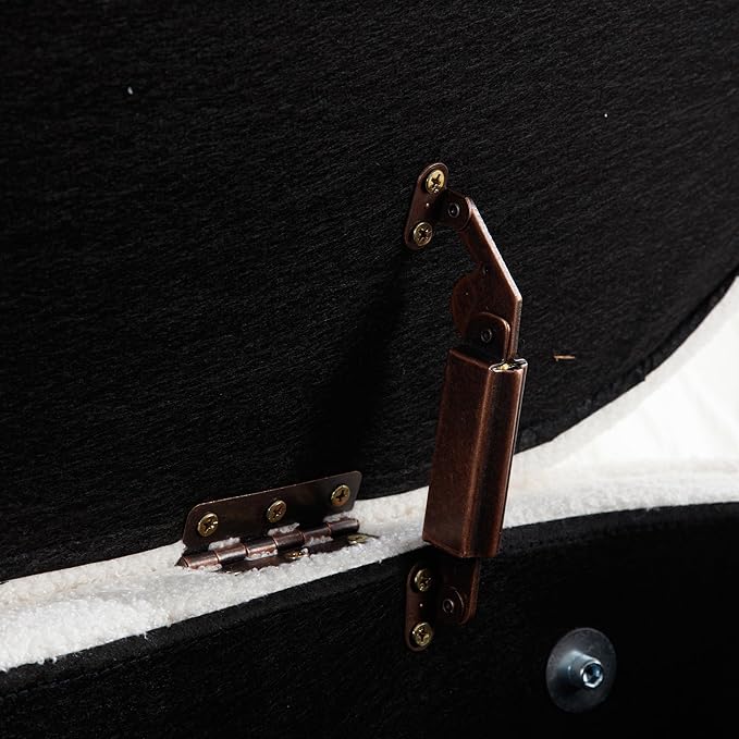 Modern Sherpa Storage Ottoman Bench for Bedroom 47.25 in Comfy Boucle Upholstered Entryway Bench with Storage for End of Bed/Living Room/Lounge/Window Corner, White